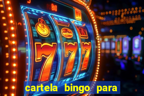 cartela bingo para cha de cozinha imprimir gratis